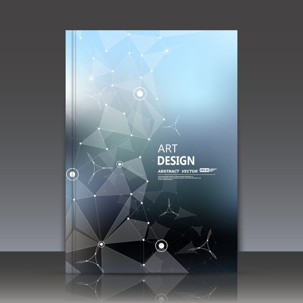 Abstract composition, text frame font, white lines intersection construction icon, blue a4 brochure title sheet, display theme, sign texture surface, business backdrop, figure sequence, fancy flier fashion, daily periodical issue, EPS10 illustration