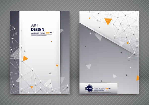 Abstract composition, gray dna font texture, elegant technology business card set, molecular atomic collection, a4 brochure title sheet, creative text frame surface, polygonal logo icon, fancy flier fashion, daily periodical issue, EPS10 illustration — ストックベクタ