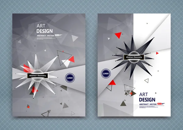 Abstract composition, gray font, business card set, polygonal explosion collection, a4 brochure title sheet, certificate, charter, creative text frame surface, figure logo icon backdrop, fancy flier fashion, daily periodical issue, EPS10 illustration — Διανυσματικό Αρχείο