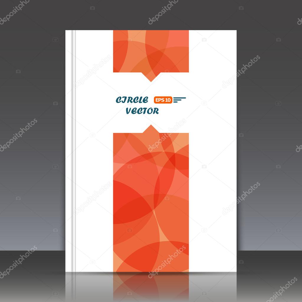 Abstract composition, elegant red surface, polygonal strip band, classic circle text frame, white a4 brochure title sheet, creative figure logo sign construction,  firm banner form icon, fancy flier fashion, daily periodical issue, EPS10 illustration