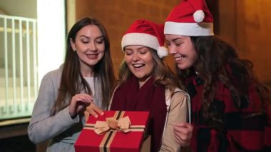 Noel 'in heyecanını yaşayan üç neşeli arkadaş büyüleyici gece göğünün altında heyecan ve mutlulukla birlikte sürpriz bir hediye açarak unutulmaz anılar yaratıyorlar.