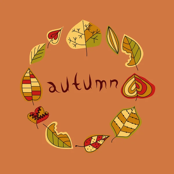 Sonbahar yaprak, yuvarlak ayarla