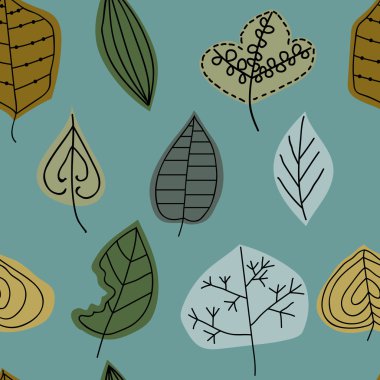 Desen yaprak, soyut yaprak doku ile