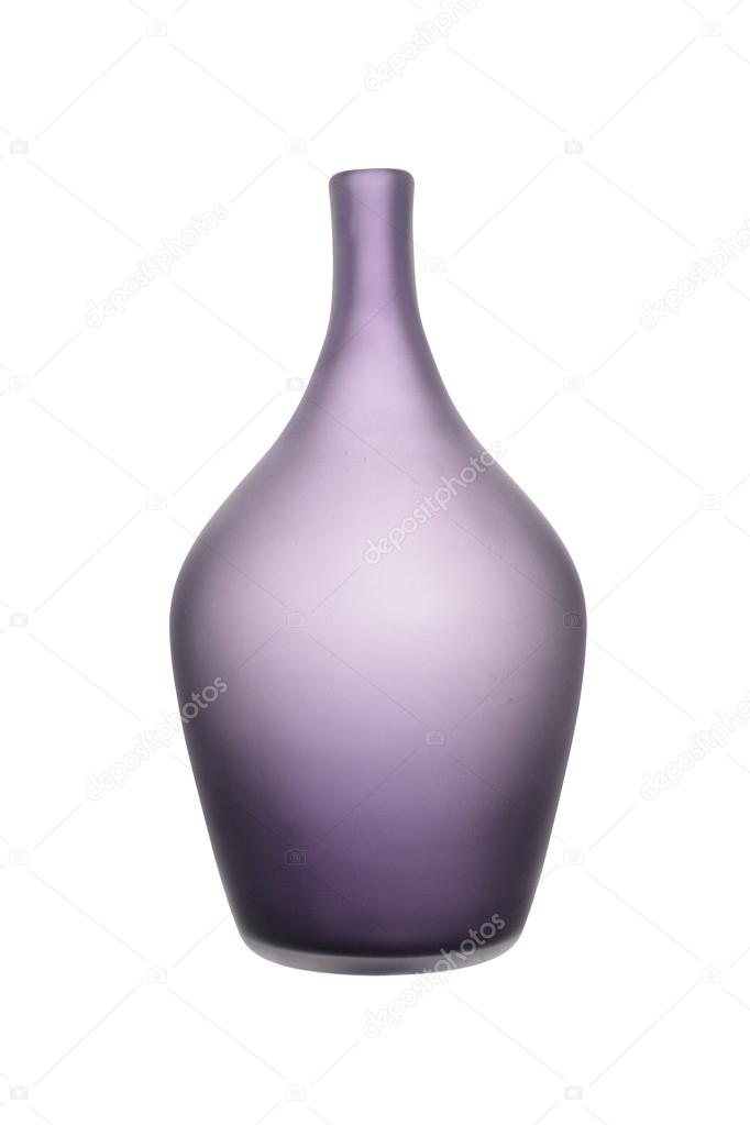 Vase with a narrow neck of frosted glass