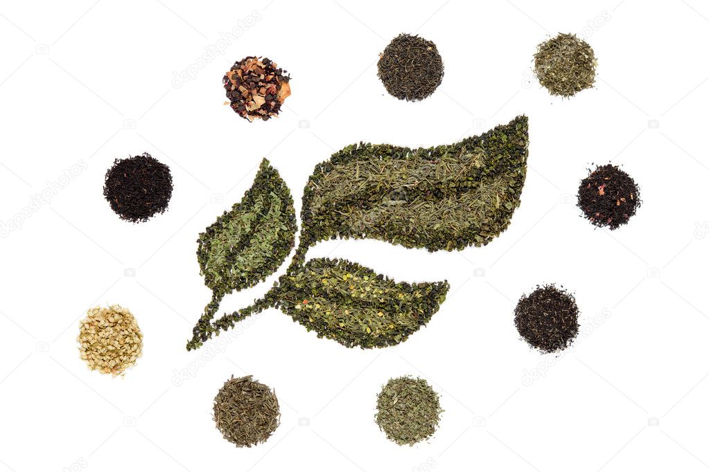 Tea leaf made from tea crumbs