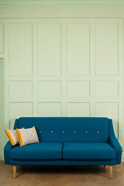 İç modern mavi kanepe