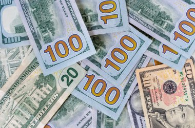 Bir yığın dolar, para geçmişi.