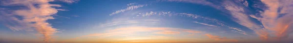 Colorful Sky Cirrus Clouds Dawn High Resolution Panorama View Drone — Stock Photo, Image