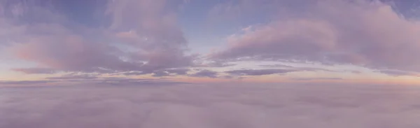 Delikat Soluppgång Rosa Nyanser Från Flygplansfönstret Drömmande Gryning Himmel Tapet — Stockfoto