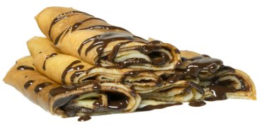 Beyaz arka plan üzerinde izole krep,