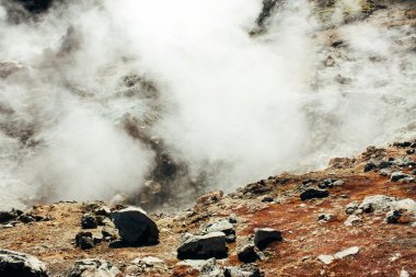 İzlanda manzara, doluşuyor Landmannalaugar içinde