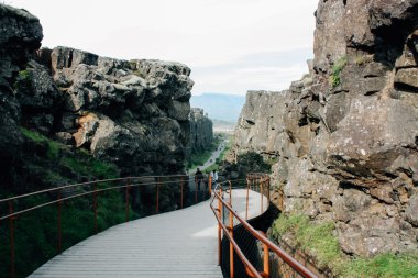 İzlanda, tektonik fay Thingvellir parkta