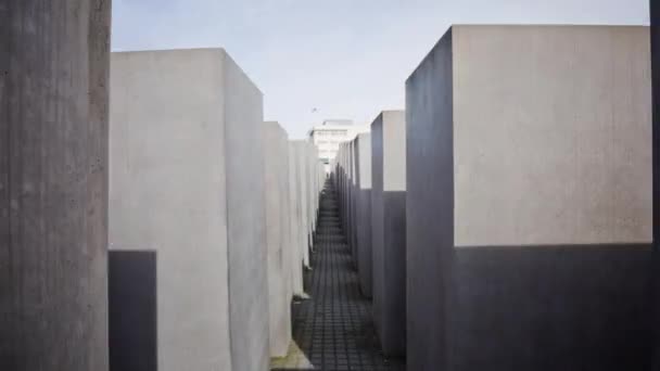Timelapse Berlin - Holocaust Memorial Hyperlapse przód - 4k — Wideo stockowe