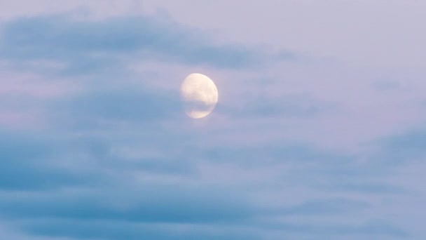 Lune derrière les nuages sombres Time lapse — Video