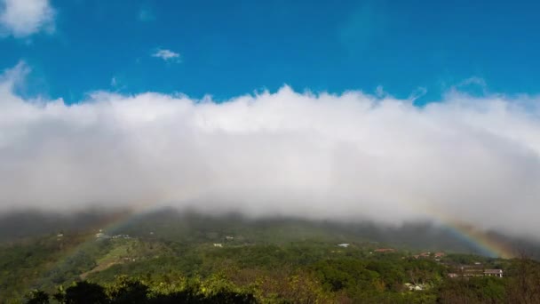 Tęczy chmury Pogoda Pov Timelapse - Tajpej, Tajwan - Cloudscape pierwszej osoby — Wideo stockowe