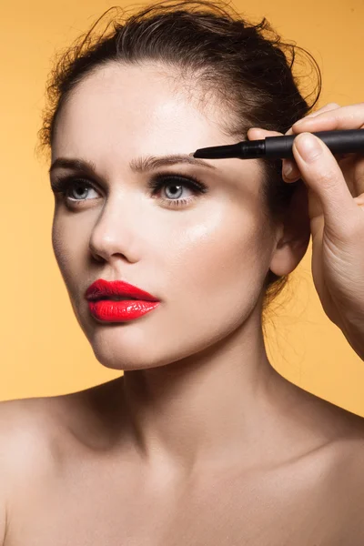 Krásný model s elegantní make-upu — Stock fotografie