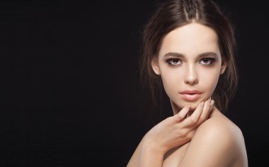 güzel bir kadın ile mükemmel makyaj