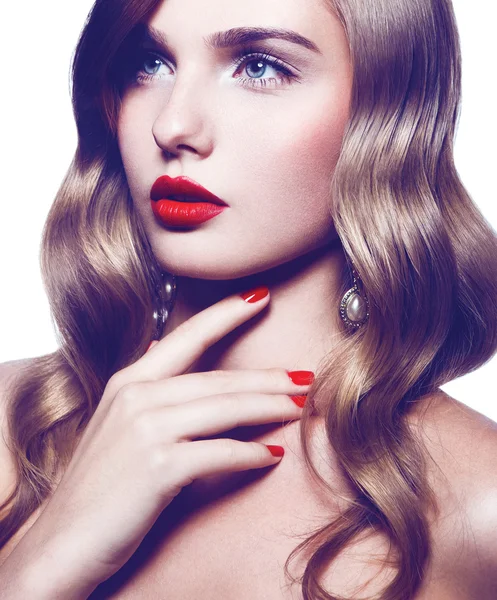 Female Model with chic lips — Stock Photo, Image