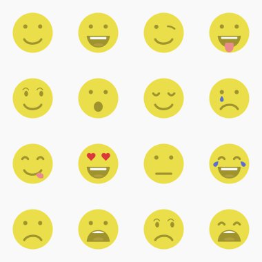 İfadeler kümesi. Emoji kümesi. Dizi Avatar