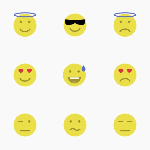 Set of Emoticons. Set of Emoji. Set of Avatar — Stock Vector