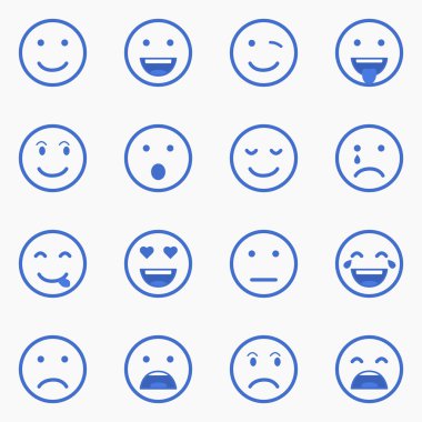 İfadeler kümesi. Emoji kümesi. Dizi Avatar