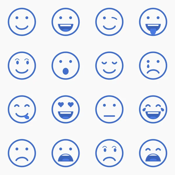 Conjunto de Emoticonos. Conjunto de Emoji. Conjunto de Avatar — Archivo Imágenes Vectoriales