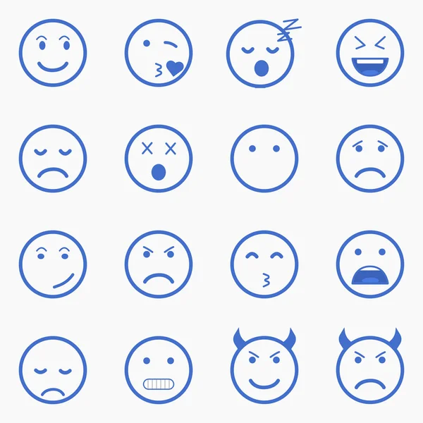 Conjunto de Emoticonos. Conjunto de Emoji. Conjunto de Avatar — Archivo Imágenes Vectoriales