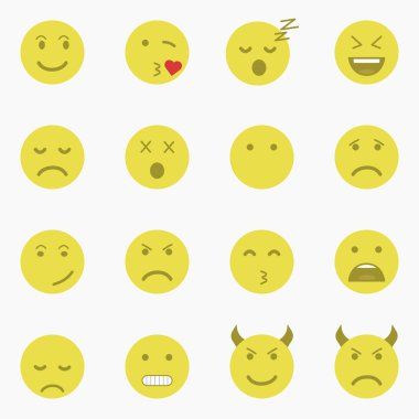 İfadeler kümesi. Emoji kümesi. Dizi Avatar