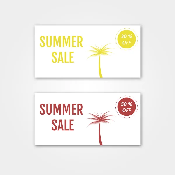 Collection Summer Sale. Vecteur Été prix étiquettes . — Image vectorielle