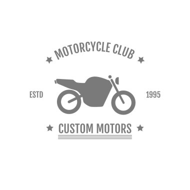 Vintage motosiklet kulübü logosu illüstrasyon.