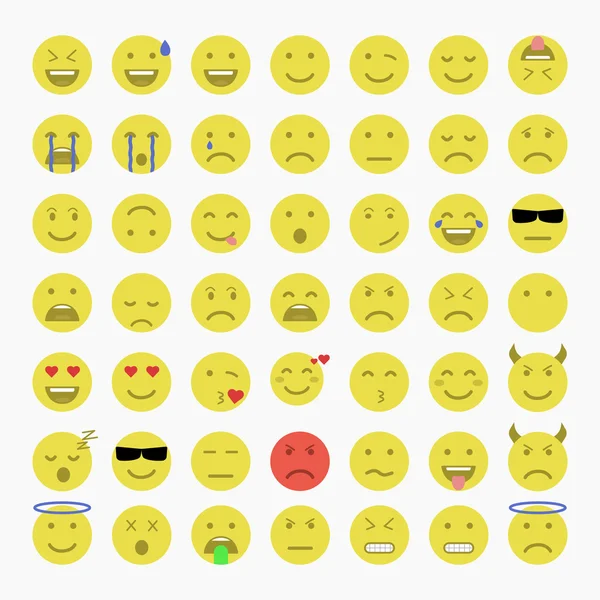 Conjunto de Emoji, Avatar y Emoticonos . — Archivo Imágenes Vectoriales