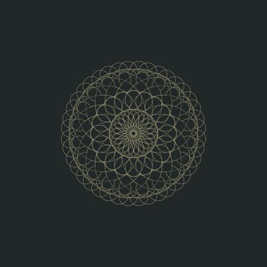 Lüks soyut bir çiçek şeklinde zarif logo.