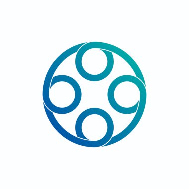 Soyut daire sarmal logo vektör tasarımı.