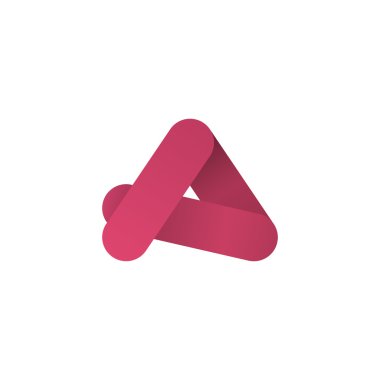 Soyut harf A logo tasarım şablonu. Simge şekil öğesi.