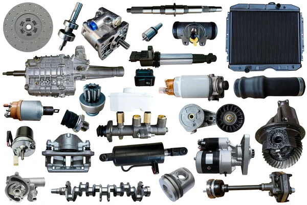 Velká Sbírka Mechanických Dílů Pro Údržbu Opravy Automobilů — Stock fotografie