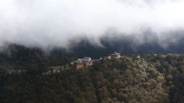Nepal, Monasterio, Tengboche, Vista desde lo alto — Vídeos de Stock