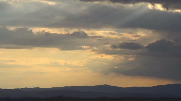 Approaching Thunderstorm in the Mountains — Stock Video