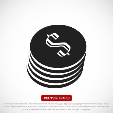 açık renkli dolar simgesi