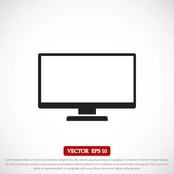 Ícone de tela de televisão — Vetor de Stock