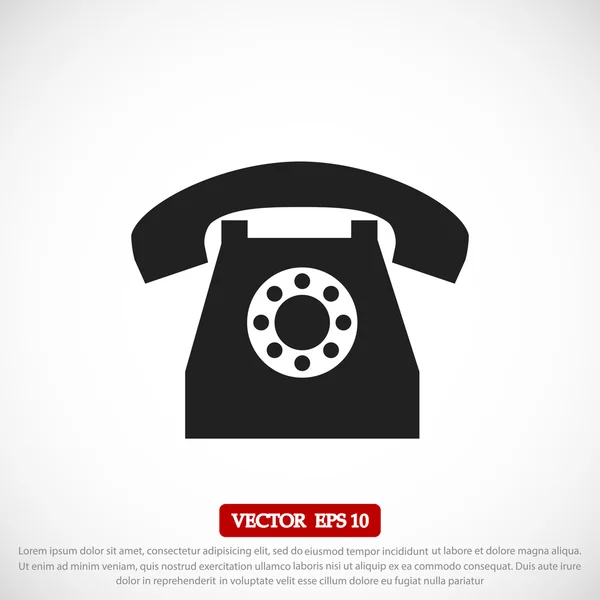 Icono del teléfono retro — Vector de stock