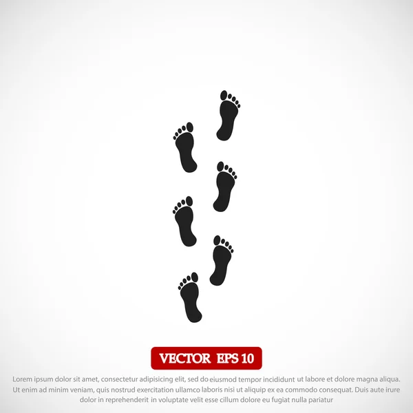 Footprints vector icon — Stock Vector