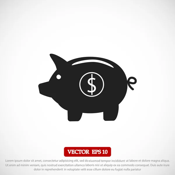 Piggy bank - geld te besparen — Stockvector