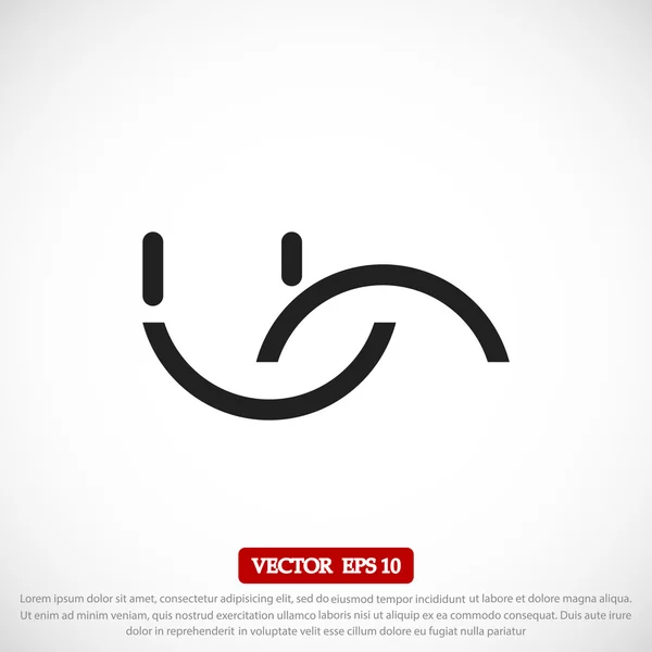 Иконка улыбки на светлом фоне — стоковый вектор