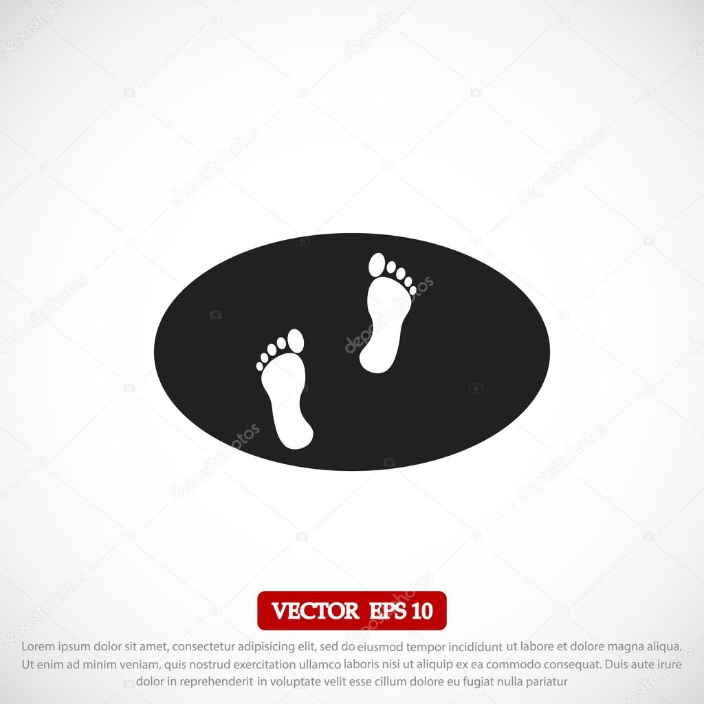 footprints vector icon
