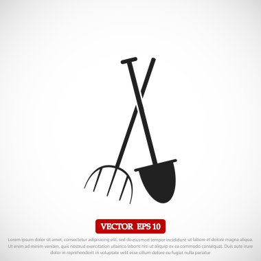 Kutsal kişilerin resmi Bahçe çatal ve Bahçe küreği