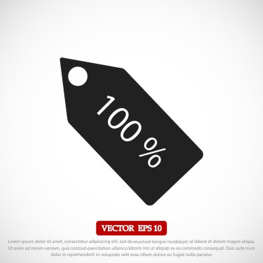 % 100 bir ses etiketi simgesi