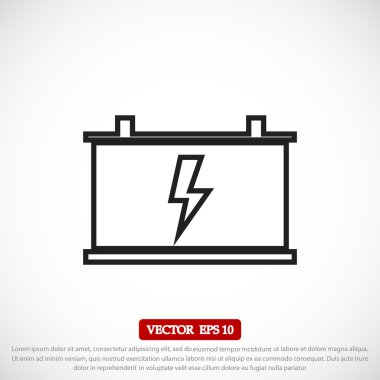 Araba akü vektör simgesi