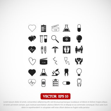 tıbbi simgeler ayarlandı