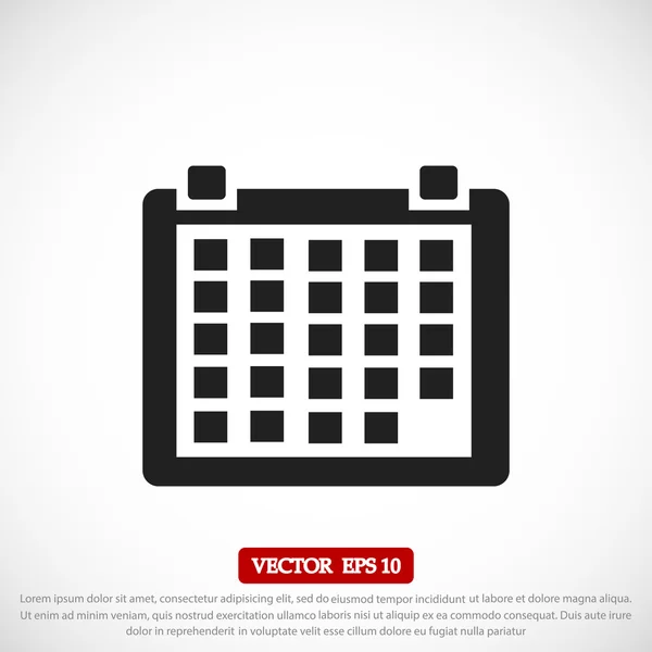 Ícone de vetor calendário — Vetor de Stock