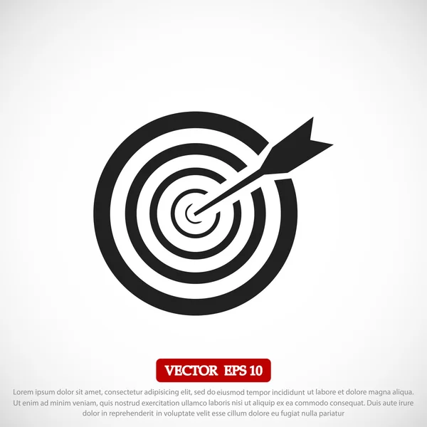 Objetivo vector icono — Vector de stock